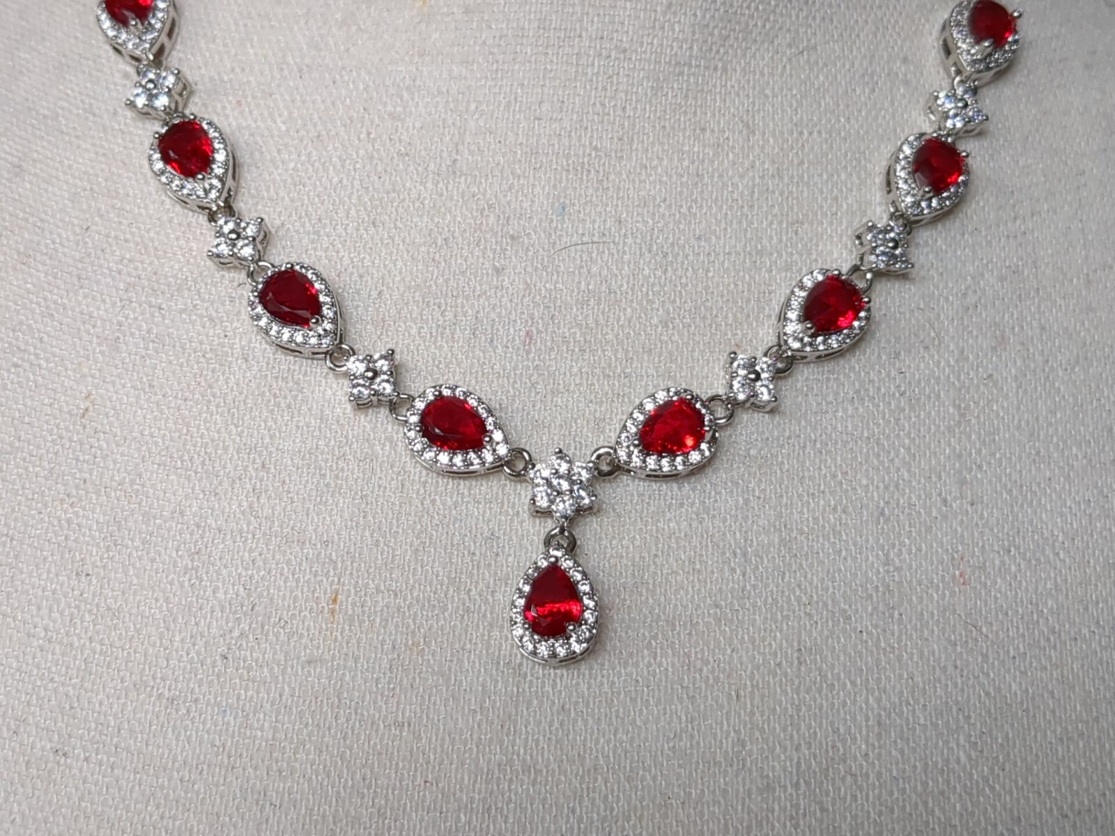 Ruby Red Glass Crystal / Clear Open Back Rhinesto… - image 11