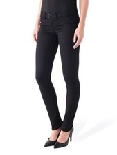 New DIESEL LIVIER 0800R BLACK Super SLIM JEGGING LOW WAIST STRETCH JEANS UK 4