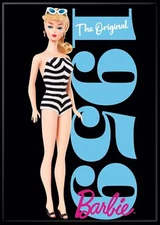 Ata Boy Barbie The Original 1959 2.5" X 3.5" Magnet for Lockers and Refrigera...