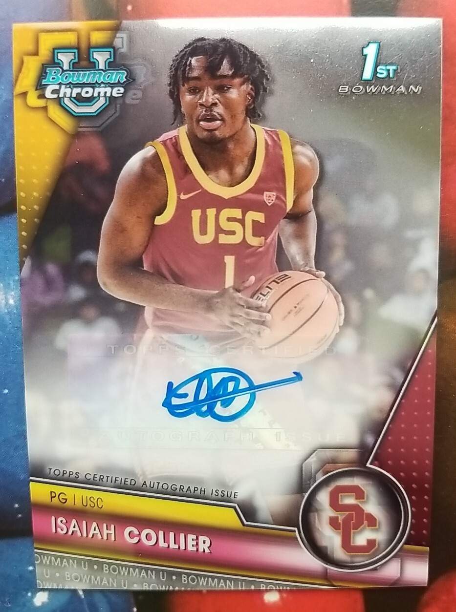 2023-24 Bowman University Chrome Isaiah Collier Autograph BCPA-IC Bowman 1st