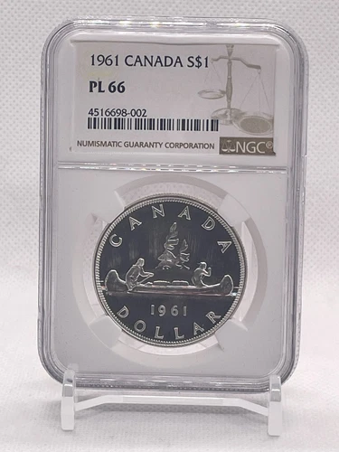 1961 Canada Silver Dollar 1$  NGC PL66