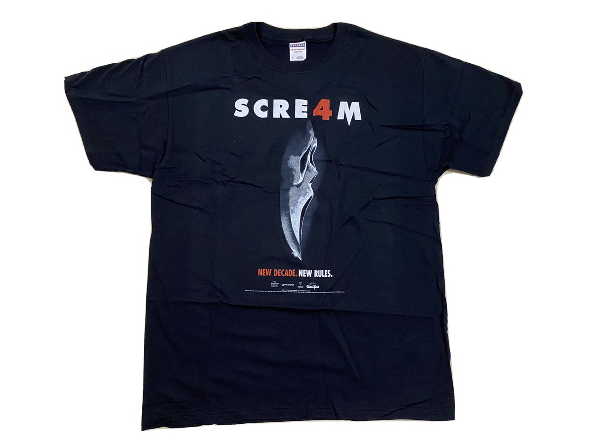 SCREAM4 プロモ Movie Vintage Tシャツ 半袖 XL NEW Scream 4 Movie Promo 2011 Ghostface Horror Black T-shirt