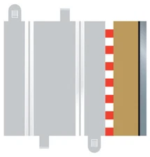 Scalextric 175mm Half Straight Track Tan Borders - 4pcs C8223