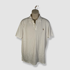 92 Polo Ralph Lauren Men's White Short-Sleeve Custom Slim-Fit Shirt Size XL
