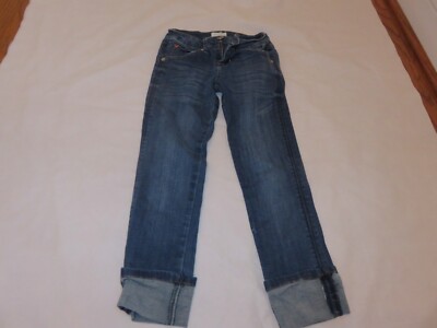 Hudson Girls Cuffed 5 pocket Jeans Dark wash 8 EUC