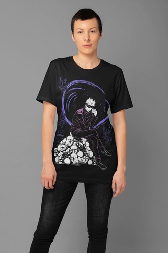 Gojo Satoru T-Shirt Megumi Itadori Yuji Jujutsu Kaisen Sukuna Horror Gift Shirt - Picture 4 of 10