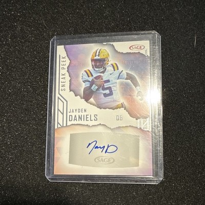 SAGE 2023 Low Series Sneak Peek Autographs Jayden Daniels Auto SPA-JD LSU