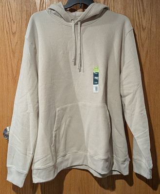 New Men's Big & Tall Tek Gear Hoodie Sweatshirt sz 2XB Beige -4608