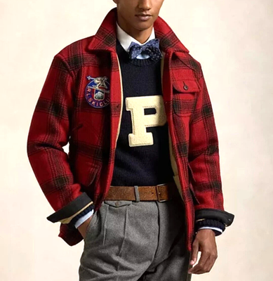 NEW Polo Ralph Lauren Ski Club Patchwork Red Plaid Wool Hunting
