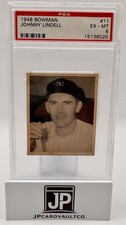 1948 Bowman #11 Johnny Lindell New York Yankees - Rookie Card - Psa 6 EX-MT. rookie card picture