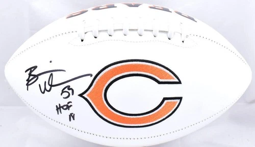 Brian Urlacher Autographed Chicago Bears Logo Football w/ HOF *L- Beckett W Holo