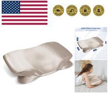 Satin Pillowcase for Cervical Pillow, Ergonomic Case, Smooth  Soft Sleeping ...