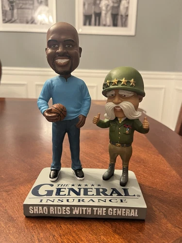 Shaquille O'Neal & The General Dual Bobblehead  Lakers Magic Heat NBA Basketball