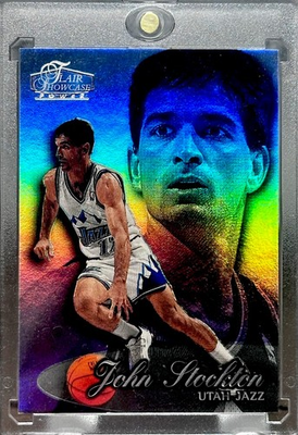 #ad John Stockton RARE RAINBOW FOIL REFRACTOR HOLO INVESTMENT CARD JAZZ MINT $35.00