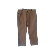 Blue Mountain Mens Size 40 x 34(33) Straight Leg Flat Front Khaki Pants EUC