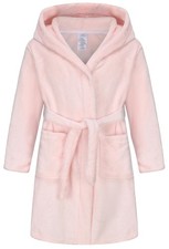 Girls Fleece Hooded Robes Soft Plush Bathrobe Kids 216 Years Sleepwear