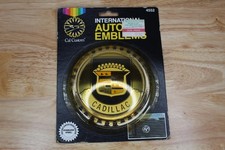 Cal Custom International Auto Emblem Cadillac Crest Vintage Metal Badge 4