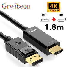 Display Port to HDMI Cable DP Adapter Converter Audio Video PC HDTV 1080P 60Hz
