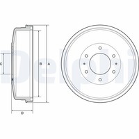 Bremstrommel Hinten FüR Fiat Fullback 502 503 Mitsubishi L 200 / Triton Ab 05->