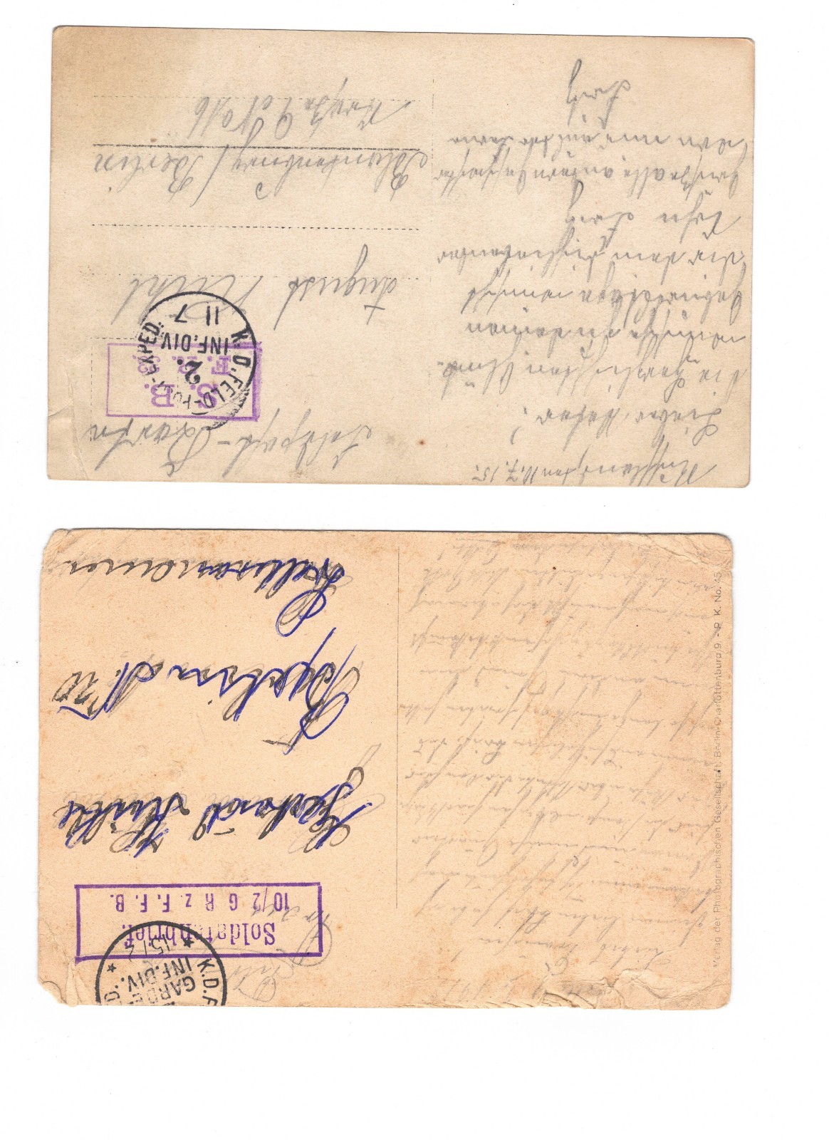 Original WWI German 2. Garde-Regt zu Fuss Group: Feldpost 1915 RPPC Wallet Lot