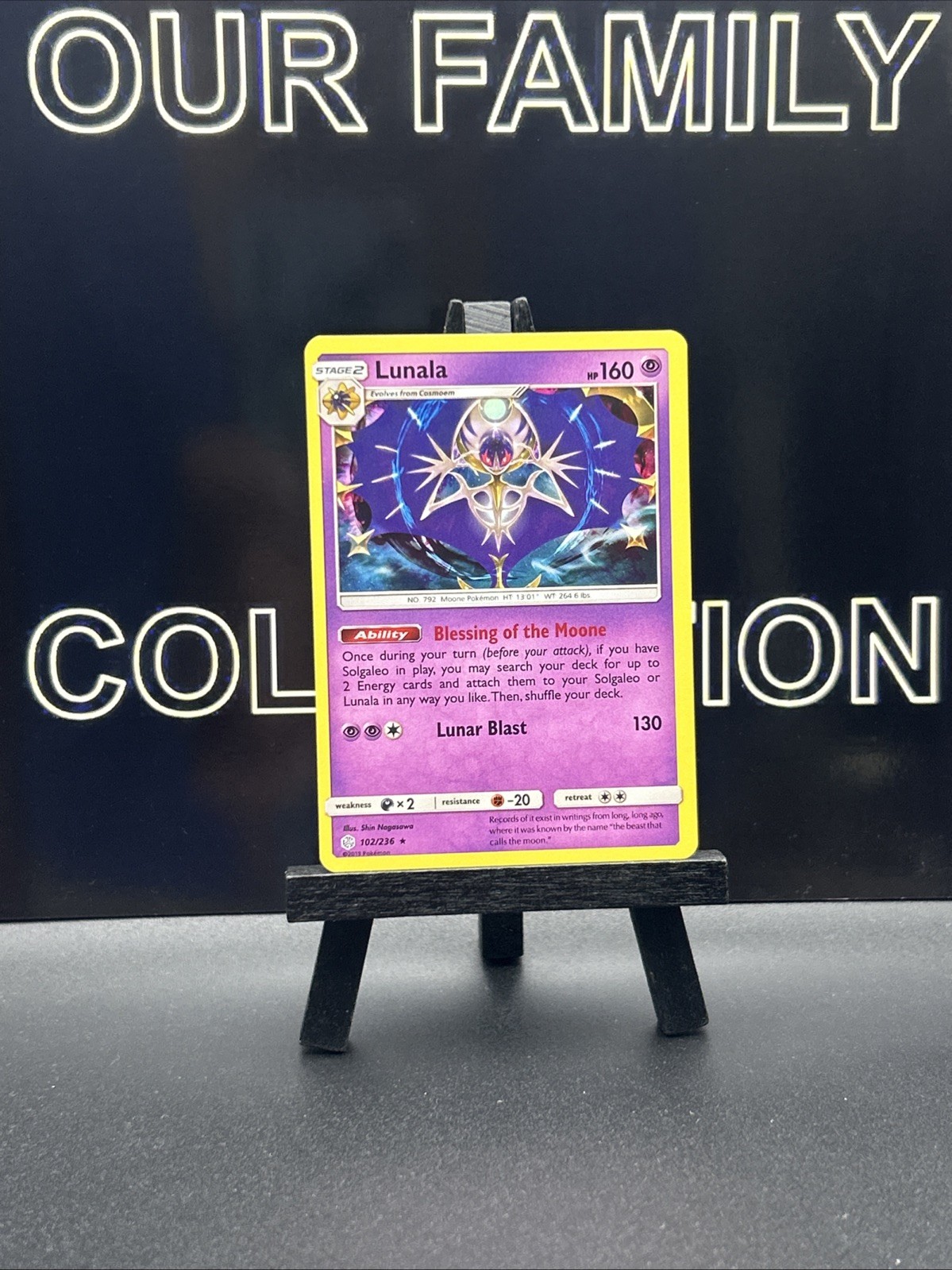 Lunala 102/236 Foil Sun & Moon Cosmic Eclipse 2019 Pokemon TCG