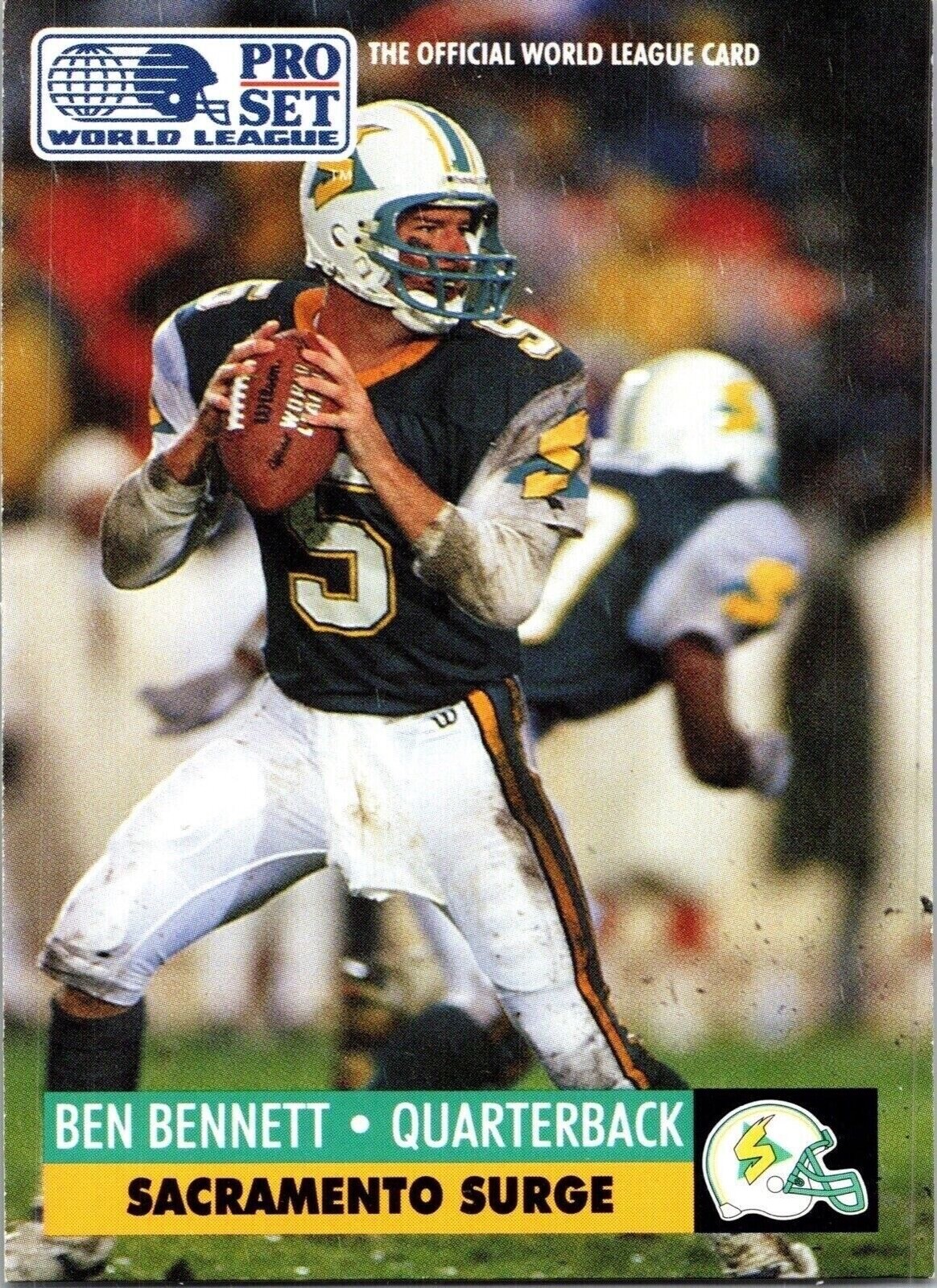 1991 Ben Bennett Surge 28 World League Football Sports Trading Card