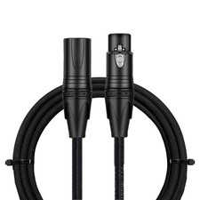 Premium XLR to XlR Cable 3 Feet 1-Pack Noise-Canceling 3Feet-1Pack-Black