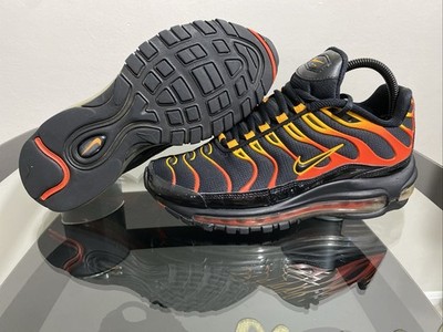 Size 5.5Y / Women s 7 Nike Air Max 97 Black Shock  Orange AH8144-002   