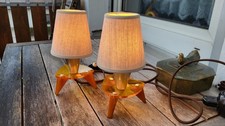 2 Tisch Lampen, 50er Jahre, orig. DDR, vintage 50ies GDR desk lamps, midcentury