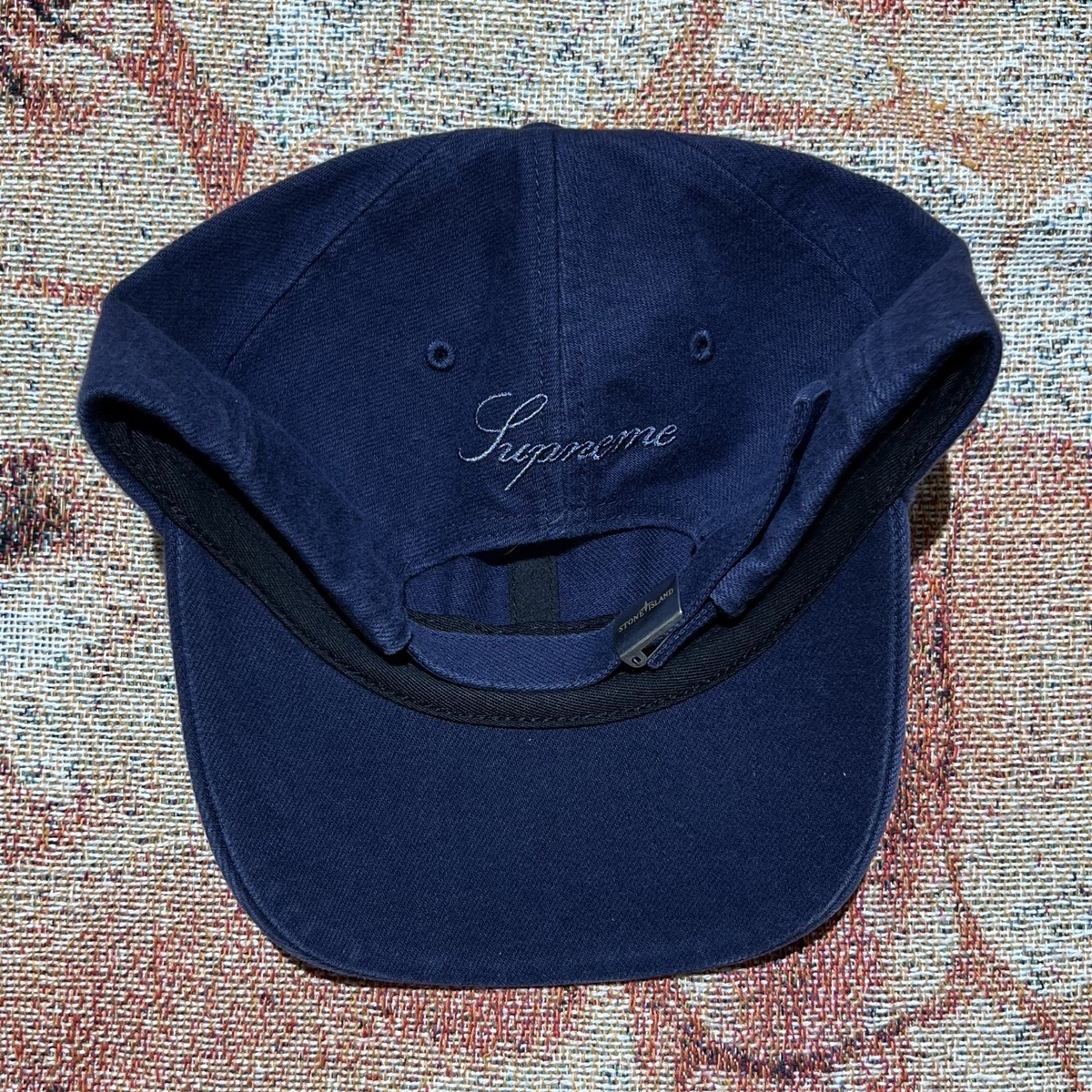 Supreme Stone Island Denim 6-Panel Hat Navy | eBay