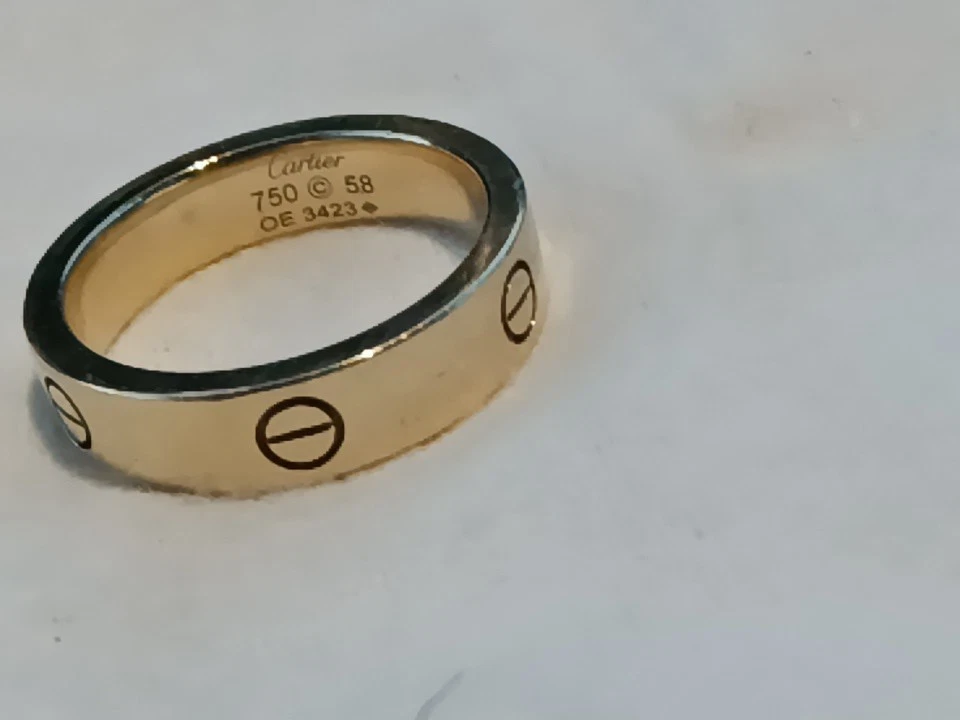 Anillo de amor Cartier 750 18k pesado 10 g euro talla 58 EE. UU. talla 8,5 Foto 4 de 4