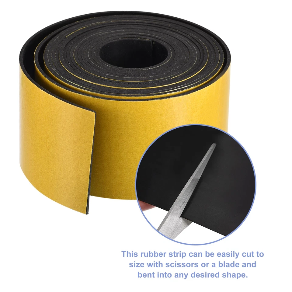 Adesivo Neoprene Gomma Strisce Foglio 2" Largox118" Lunghex0,06" Spessa 1pz - Immagine 4 di 4