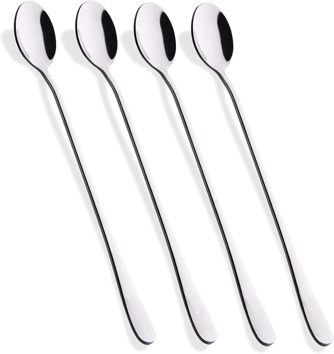 Hiware 9-Inch Long Handle Iced Tea Spoon, Coffee Spoon, Ice Cream Spoons