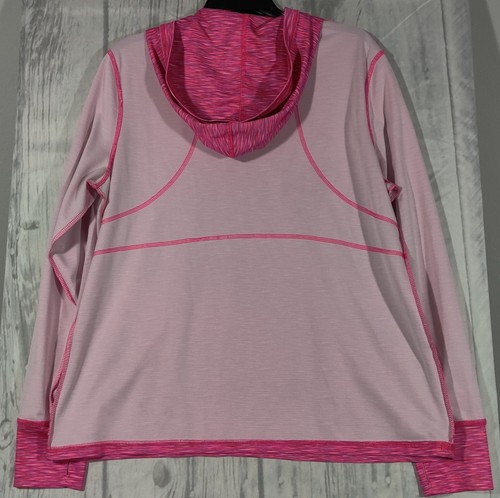 Reel Legends Hoodie Shirt Womens XL Pink Pockets Freeline Fishing Outdoor Sport - Picture 5 of 8