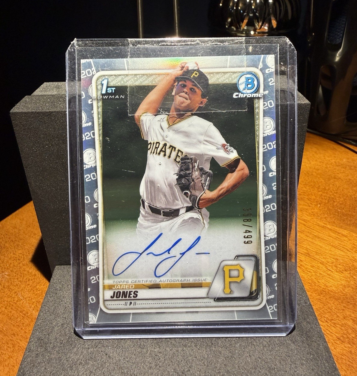 Topps 2020 1st Bowman Chrome Jared Jones CDA-JJ RC Auto Refractor /499 Pirates