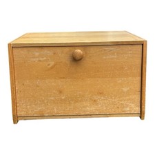 Vintage Farmhouse Wooden Storage Bread Box wi...