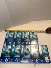 LOT OF 9 SEALED Maxell T-120 Blank VHS Video Cassette Tapes Premium Grade 6 Hour