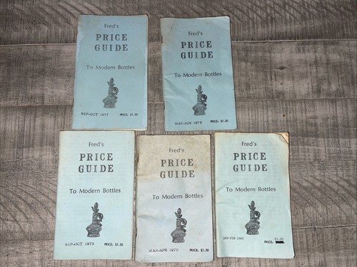 FRED'S Price Guide To Modern Bottles. 1977/1978/1979 / 1980 Lot Of 5