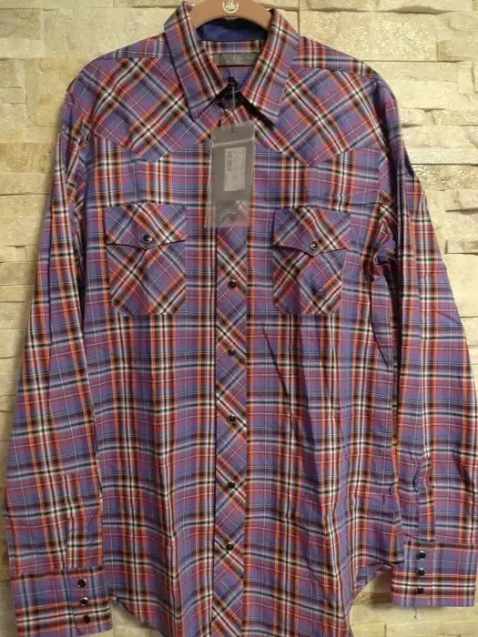 Alexander McQueen — ALEXANDER MCQUEEN MEN'S WESTERN STYLE PLAID SHIRT ITALY SIZE 48 US M