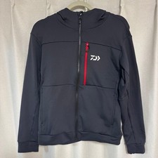DAIWA Fleece Hoodie M Black Stretch Soft Warm Fishing Sportswear