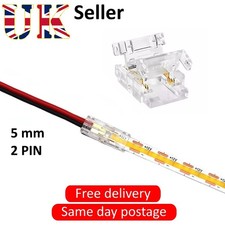 5mm 2 PIN COB LED Strip to wire Solderless Connectors for Single Colour(NO WIRE)