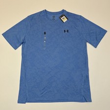 Under Armour UA Tech Vent Geode Shirt Mens Medium Blue Camo Athletic Tee NWT