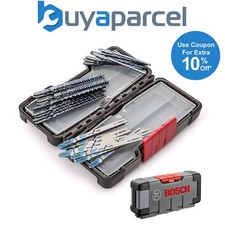 Image of Bosch 30 Piece Jigsaw Blade Set Wood Metal T119BO T111C T118A + Robust Case