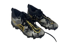 Botines de fútbol Nike Alpha zapatos juveniles talla 5,5Y negro blanco dorado CV0585-001