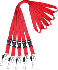Office Lanyard, 5Pcs 23 Inch Polyester Neck Strap with Oval Clasp and Detachable