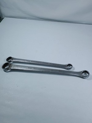 2 Vintage Williams Offset Wrench 12 Pt 7727A 5/8'' 11/16'' & 7731A 3/4'' 7/8'' Made
