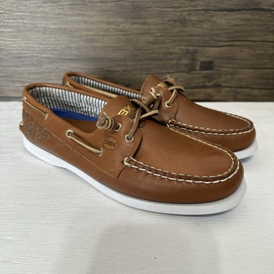 Sperry Top Sider x OBX Womens 8.5 Preppy Brown Classic Boat Shoe Outer Banks