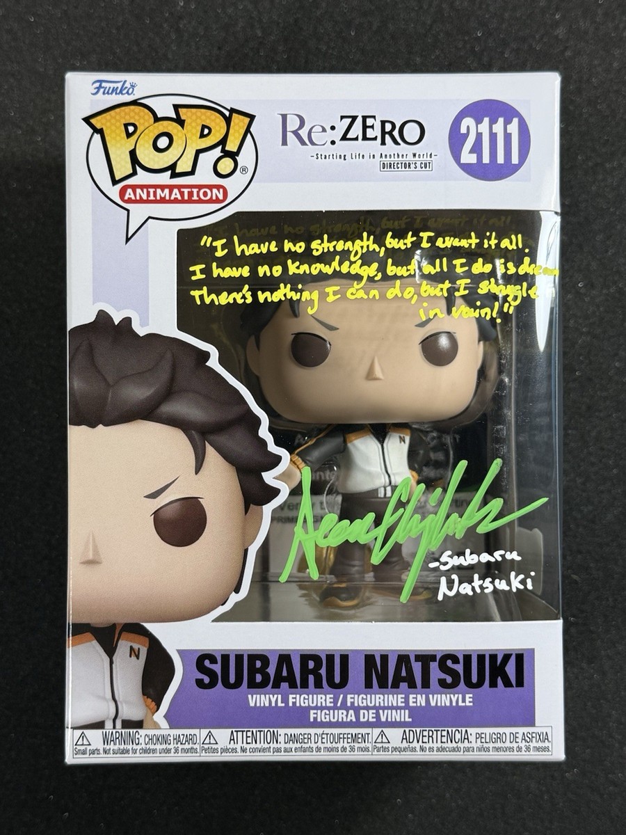RE:Zero Anime Subaru Natsuki #2111 Signed Sean Chiplock Funko Pop
