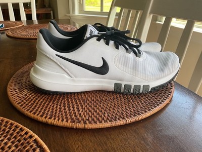 Nike Flex Control 4 Workout Shoes Men Size 10 White CD0197-100