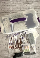 Wilton Decorator Preferred Tool Caddy w/ Tips Dippers Spatulas Bags Cakes Candy